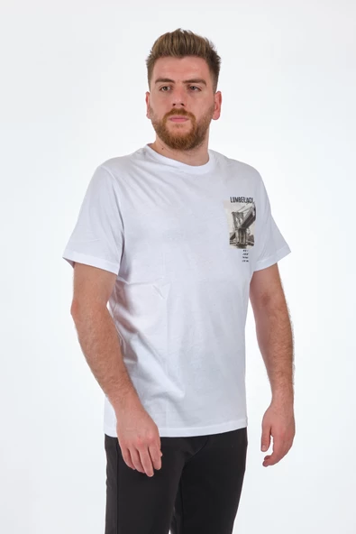 Lumberjack Oversize Erkek T-Shirt - Brooklyn Köprüsü Baskılı - 8