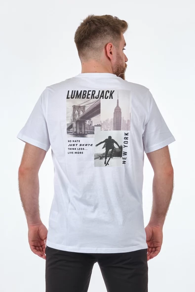 Lumberjack Oversize Erkek T-Shirt - Brooklyn Köprüsü Baskılı - 10