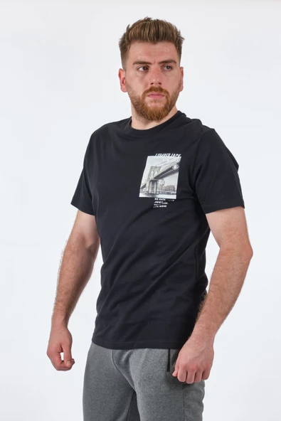 Lumberjack Oversize Erkek T-Shirt - Brooklyn Köprüsü Baskılı - 6