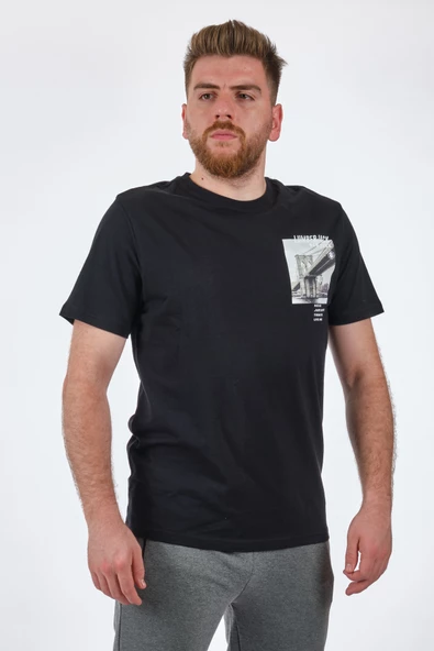 Lumberjack Oversize Erkek T-Shirt - Brooklyn Köprüsü Baskılı - 4