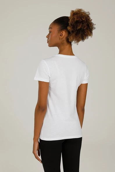 Lumberjack Minimalist V Yaka Kısa Kol Kadın T-Shirt - Günlük Kombinleriniz İçin - 2