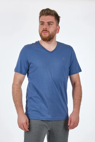 Lumberjack Minimalist V Yaka Kısa Kol Erkek T-Shirt - Günlük ve Rahat - 6