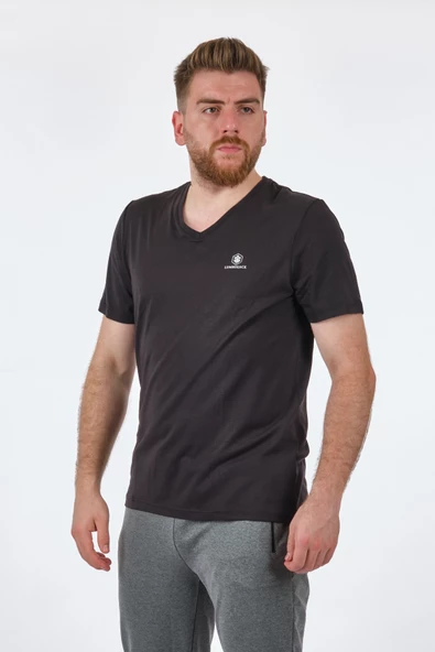 Lumberjack Minimalist V Yaka Kısa Kol Erkek T-Shirt - Günlük ve Rahat - 10