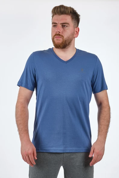 Lumberjack Minimalist V Yaka Kısa Kol Erkek T-Shirt - Günlük ve Rahat