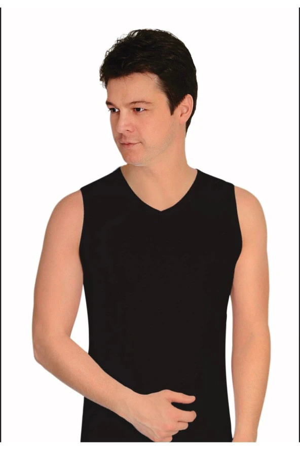 Likralı Sıfır Kol V Yaka ürün görseli