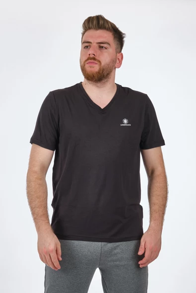Lumberjack Minimalist V Yaka Kısa Kol Erkek T-Shirt - Günlük ve Rahat - 4