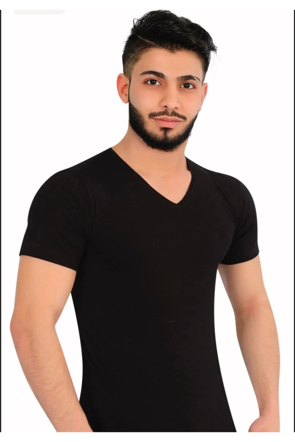 LİKRALI YARIM KOL V YAKA 2'li ürün görseli