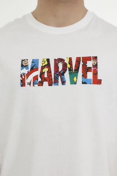 Lumberjack Marvel Baskılı Regular Fit Kısa Kol Erkek T-Shirt - Günlük Kullanım - 5