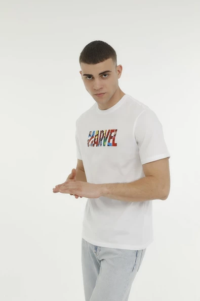 Lumberjack Marvel Baskılı Regular Fit Kısa Kol Erkek T-Shirt - Günlük Kullanım - 2