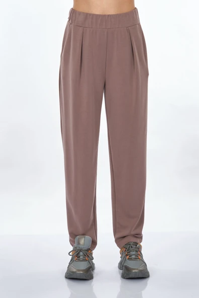 Perspective Pileli Minimalist Kadın Pantolon - Midi Boy - Rahat ürün görseli 1