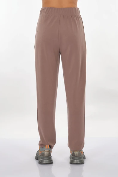 Perspective Pileli Minimalist Kadın Pantolon - Midi Boy - Rahat - Resim 6