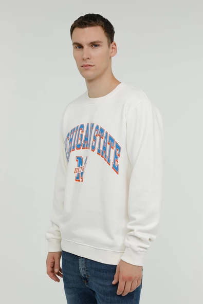 Superfly Michigan State Bisiklet Yaka Erkek Sweatshirt SPF101232313117 - 2