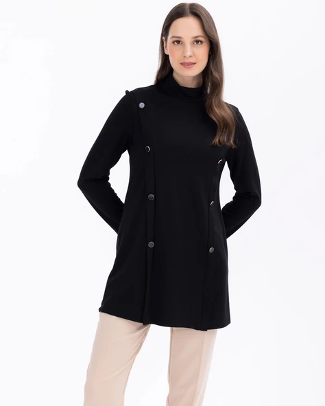 SCL Minimalist Uzun Kol Midi Tunik - Günlük Şık Kombinler - 8