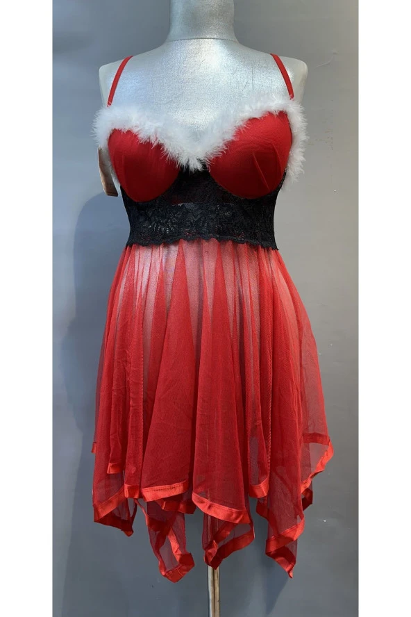 KIRMIZI YILBAŞI GECELİĞİ ürün görseli