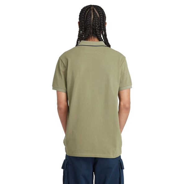 Timberland Printed Neck Polo Erkek Tişört  TB0A26NF5901 - Resim 3