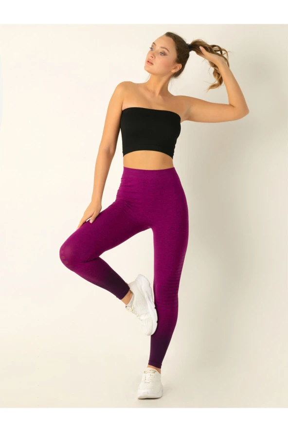 Macrophylla Yüksek Bel Toparlayıcı Seamless Spor Tayt - Resim 2