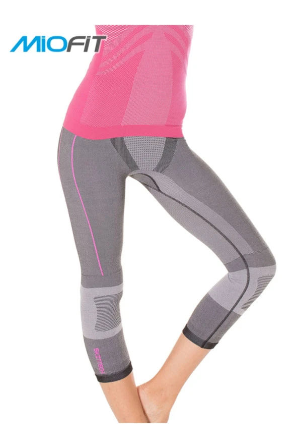 Power Short Yüksek Bel 3/4 Seamless Spor Tayt - Resim 3