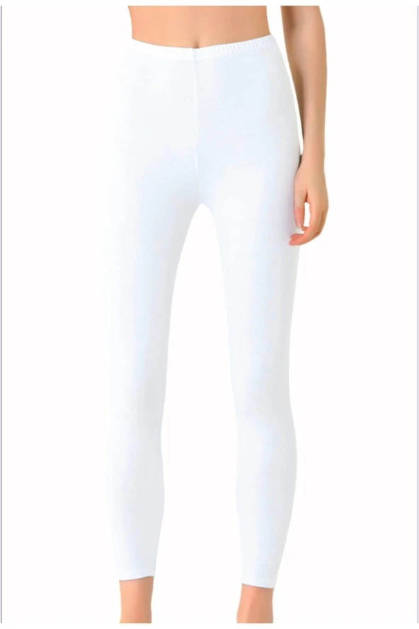 Beyaz Basic Uzun Tayt Paket 1 Adet ürün görseli