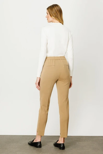 Ekol Minimalist Kadın Pantolon - 7/8 Boy Yüksek Bel - Günlük & Ofis - 4