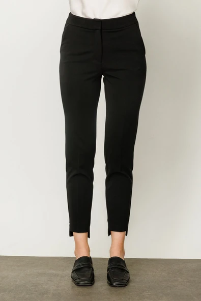 Ekol Minimalist Kadın Pantolon - 7/8 Boy Yüksek Bel - Günlük & Ofis - 8