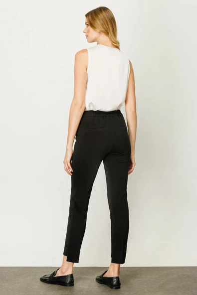 Ekol Minimalist Kadın Pantolon - 7/8 Boy Yüksek Bel - Günlük & Ofis - 10