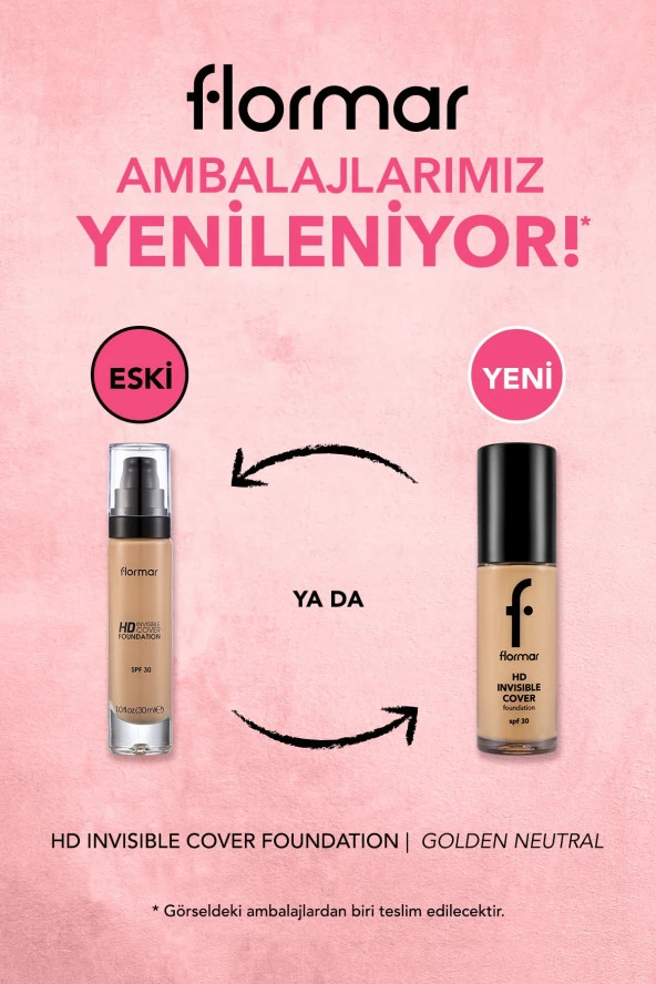 Doğal Bitişli Fondöten- Invisible Cover Hd Fdt. - Sarı Alt Ton 090 Golden Natural - 8682536059114 - 3