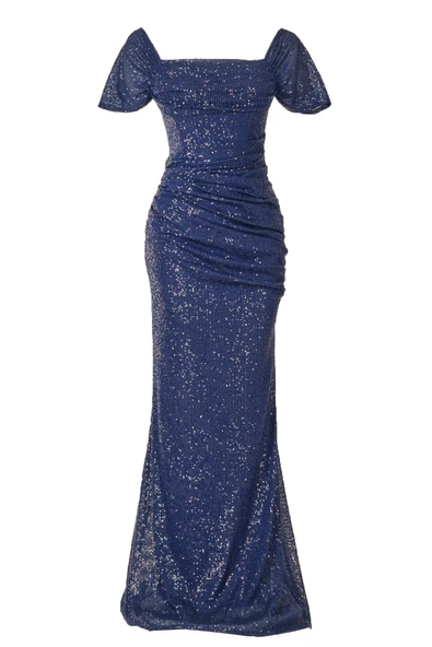 Explosion Tek Omuz Maxi Pırıltılı Gece Elbisesi - Özel Günler İçin - Resim 12