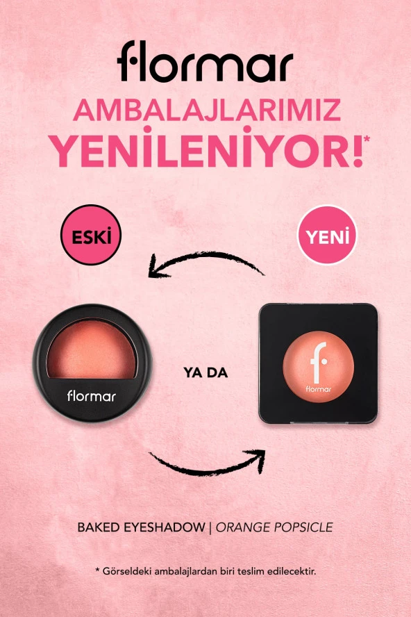 Yoğun Işıltılı Göz Farı - Baked Eyeshadow -003 Orange Popsicle- 8682536052382 - 2