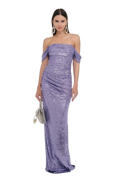 Explosion Tek Omuz Maxi Pırıltılı Gece Elbisesi - Özel Günler İçin - Resim 5