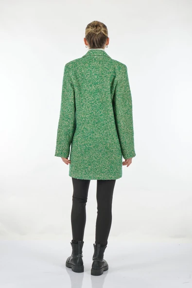 Ysatis Minimalist Midi Çift Göğüslü Kadın Ceket - Şık ve Sıcak - 7