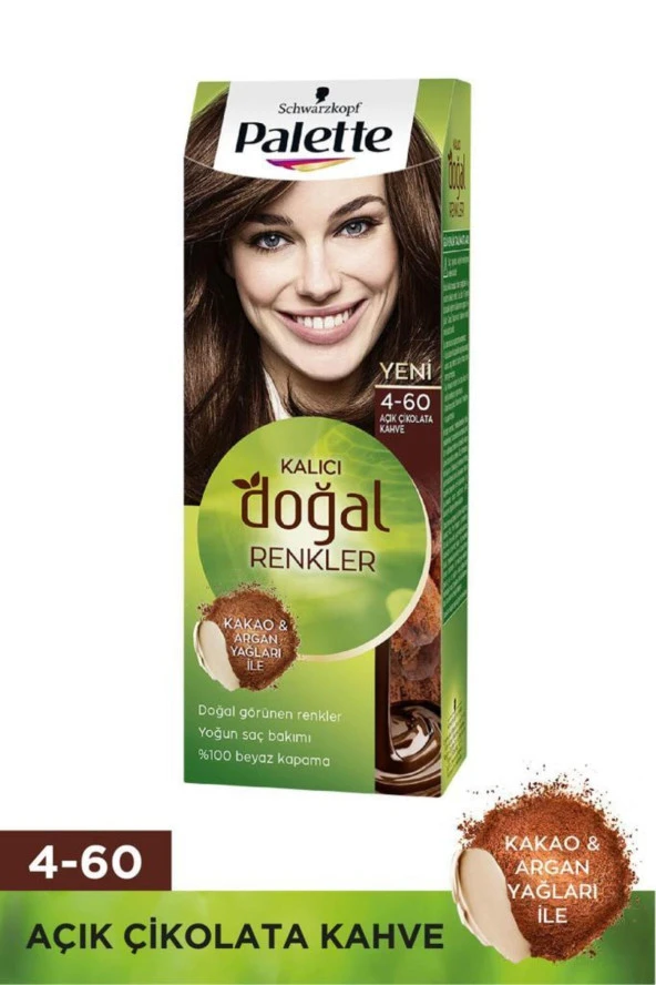 Schwarzkopf Kalıcı Doğal Renkler 4-60 Açık Çikolata Kahve Saç Boyası