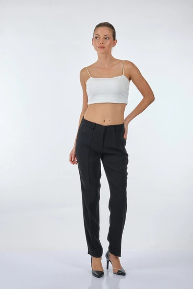 Ekol Kadın Minimalist Regular Fit Pantolon - Günlük & İş - Resim 8