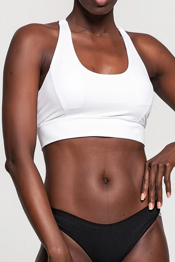 Kadın Beyaz Desteksiz İpli Büstiyer Koz115k35006 - 2