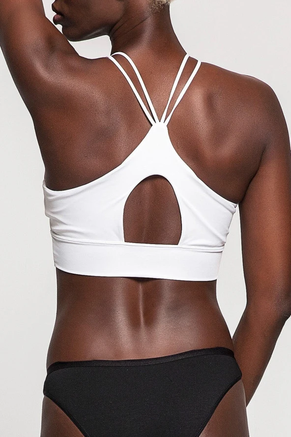 Kadın Beyaz Desteksiz İpli Büstiyer Koz115k35006 - 4