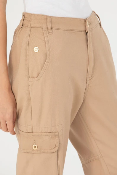 U.S. Polo Assn. Oversize Kadın Cargo Pantolon - Rahat ve Şık - 3