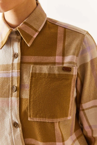 U.S. Polo Assn. Oversize Kareli Keten Gömlek - Uzun Kol - Günlük - 3