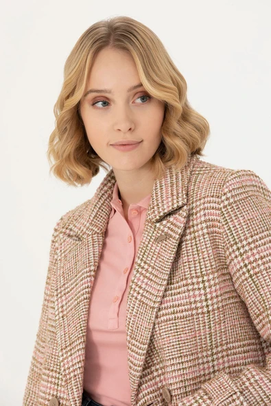 U.S. Polo Assn. Oversize Midi Kaban - Kareli, Günlük, Şık - 2