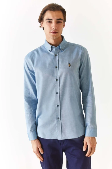 U.S. Polo Assn. Minimalist Erkek Uzun Kol Gömlek - Günlük & İş