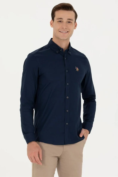 U.S. Polo Assn. Minimalist Erkek Uzun Kol Gömlek - Günlük & İş - 3