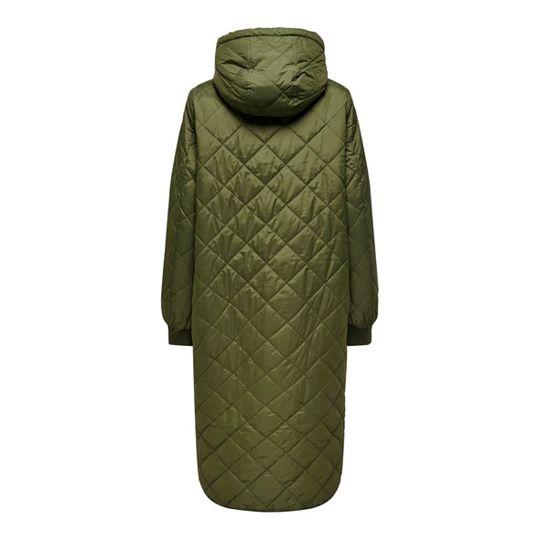 Only Oversize Kapüşonlu Midi Kışlık Kaban - Sıcak ve Şık - 4