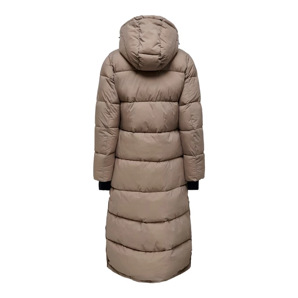 Only Oversize Kapüşonlu Maxi Kadın Kaban - Sıcak ve Şık Kışlık - 8