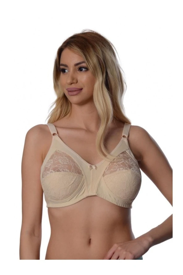 Dantelli Toparlayıcı Ten Sütyen - Resim 2