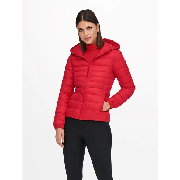 Only Kapüşonlu Minimalist Kadın Mont - Günlük Şıklık - 4