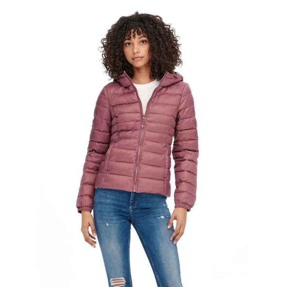 Only Kapüşonlu Minimalist Kadın Mont - Günlük Şıklık - 2