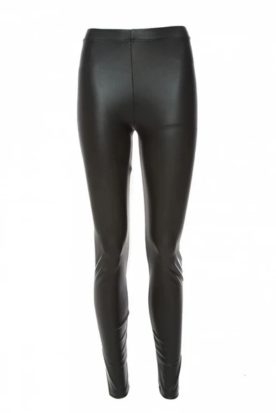 BSB Minimalist Deri Görünümlü Slim Fit Kadın Tayt - 4