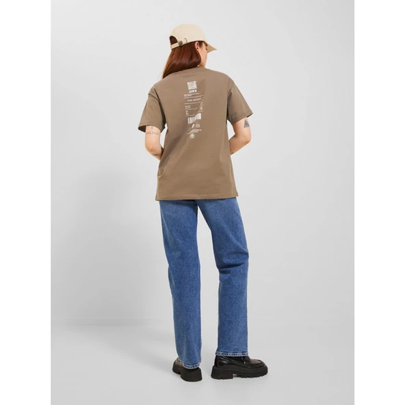 Jack&Jones JJXX Oversize Minimalist Kadın Tişört - Kısa Kol Günlük - Resim 6