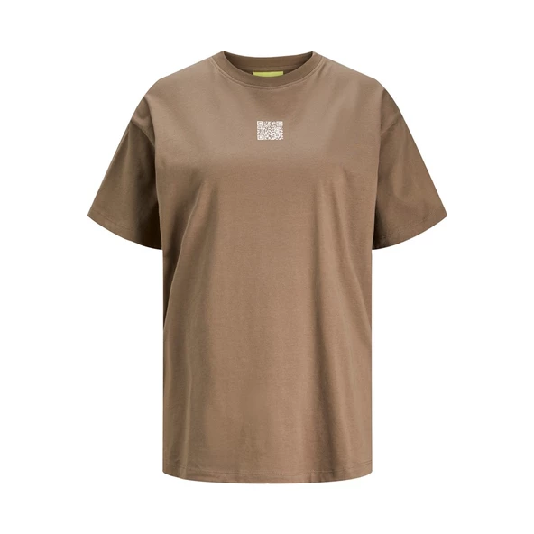 Jack&Jones JJXX Oversize Minimalist Kadın Tişört - Kısa Kol Günlük - Resim 5