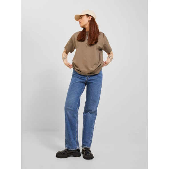 Jack&Jones JJXX Oversize Minimalist Kadın Tişört - Kısa Kol Günlük - Resim 3