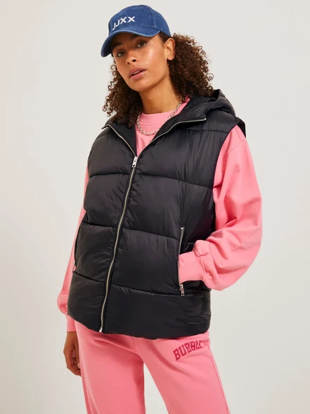 Jack&Jones JJXX Kapüşonlu Oversize Kadın Yelek - Minimalist Stil - 2