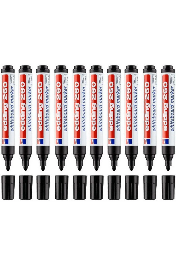 260 Yazı Tahtası Kalemi 10`lu Kutu Siyah ürün görseli 1